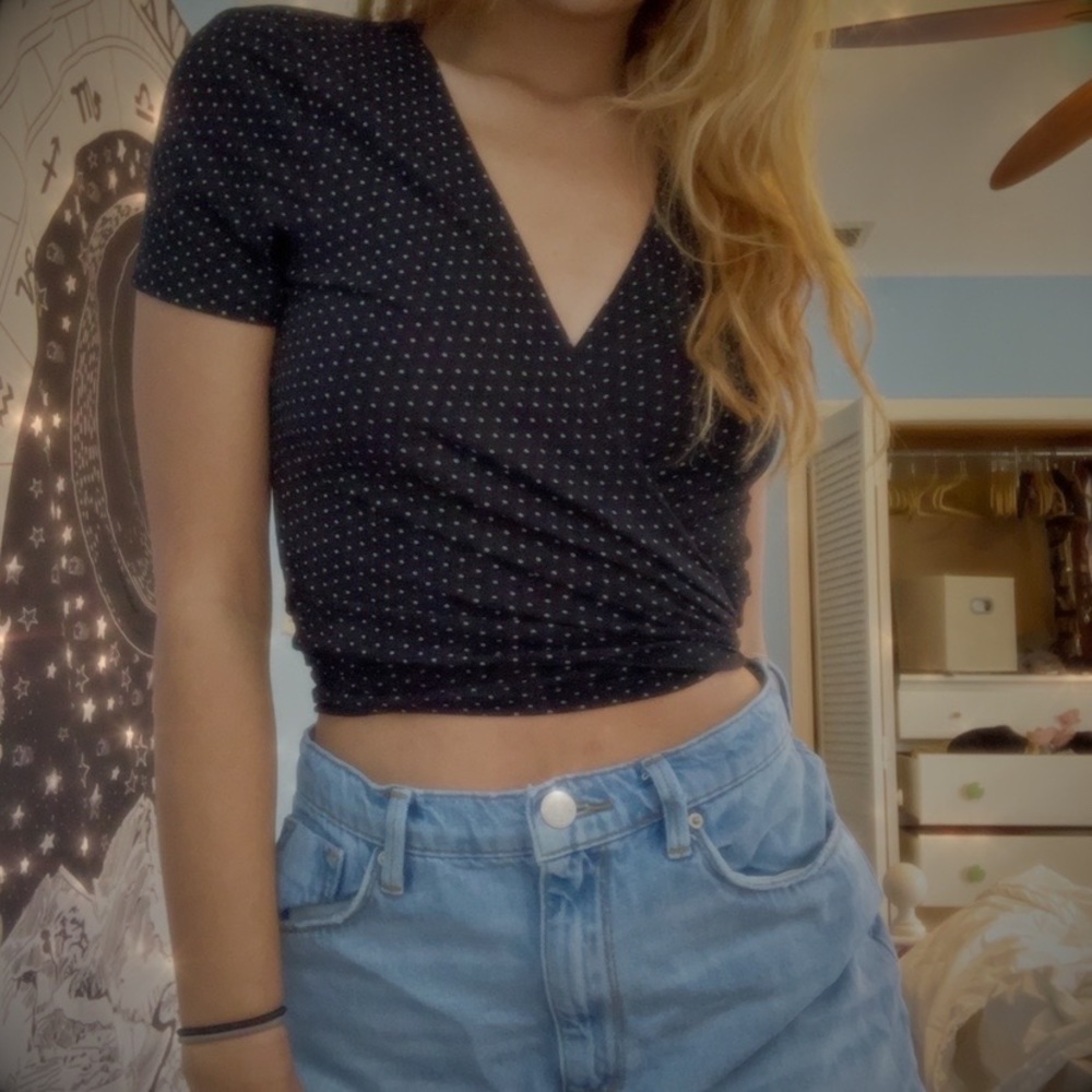 Brandy Melville Crop Wrap Top